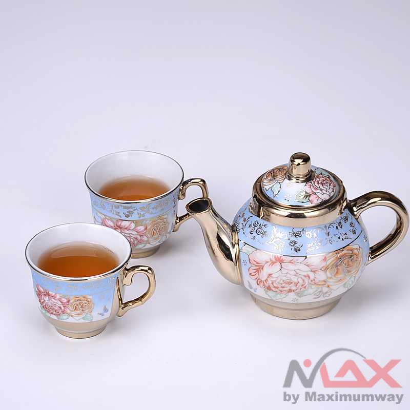 Kendi / Pitcher / Jug / Teko SUNFILI Cangkir Teko Keramik Set 4 Cups 1 Pot European Style - B140