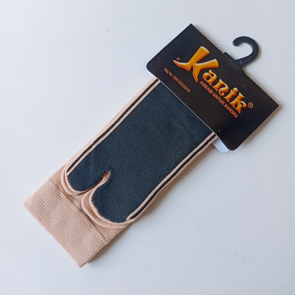 Kaos Kaki Kanik Jempol Telapak Hitam Slimfit - Kaos Kaki Jempol Muslim Halal|Kazarasock-Slim Cokelat|TH M