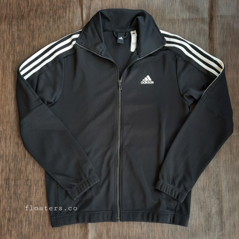 Original Tracktop Jaket Adidas Climalite Hitam