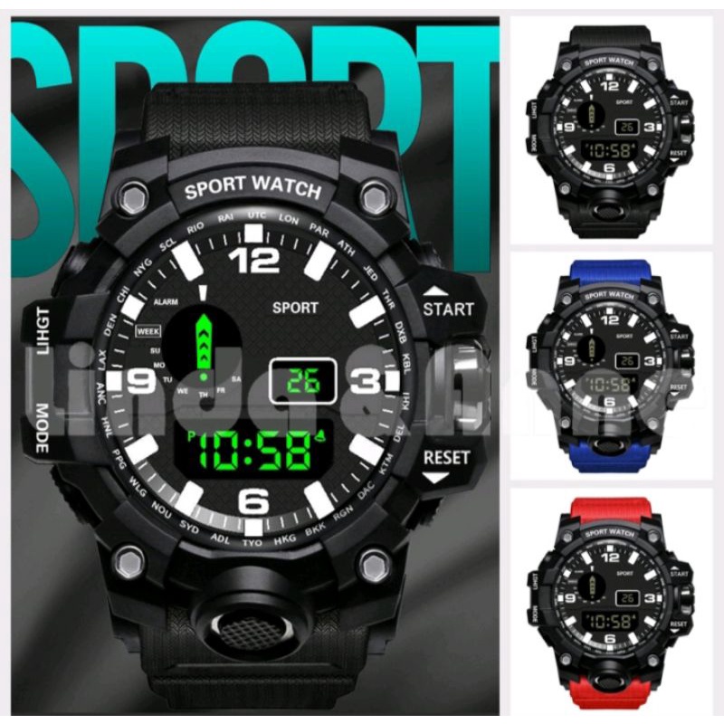 Jam Tangan Digital Electronic Sport Wacth Pria / Jam Tangan Pria Sport.