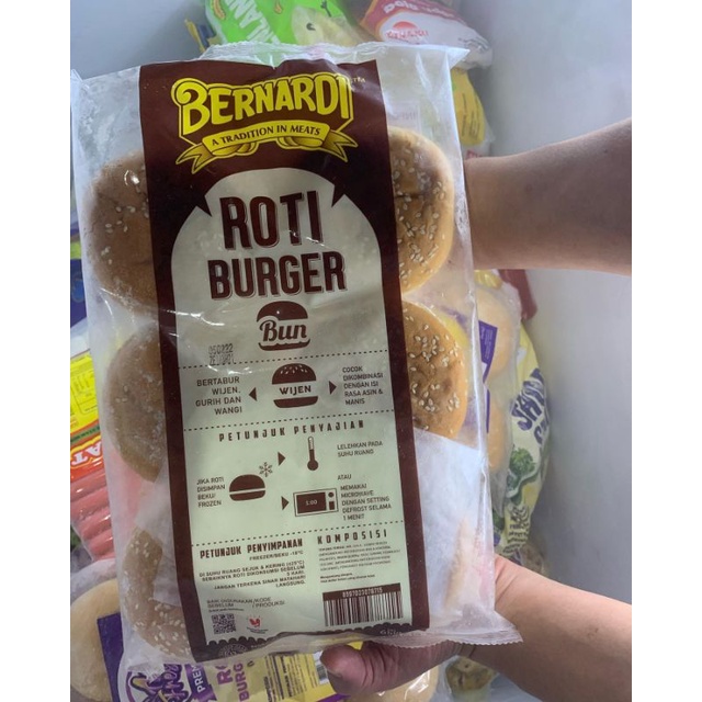 

roti burger bernardi polos 6pcs