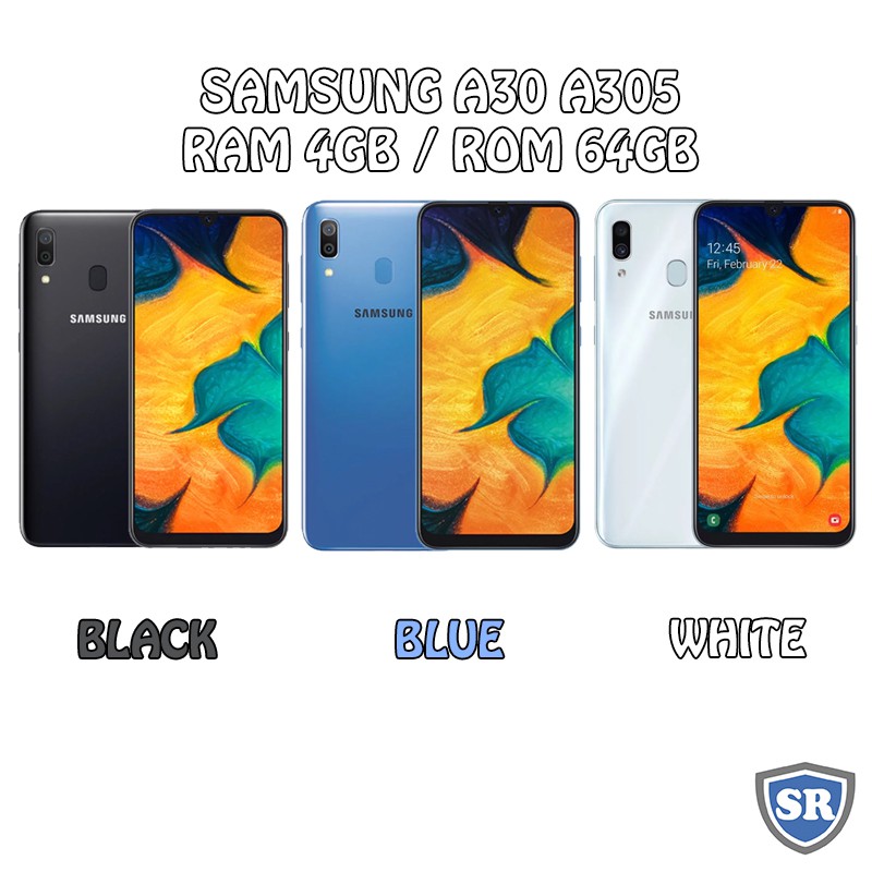 Jual Samsung Galaxy A30 A305 - Black / Blue / White - Baru NEW - Resmi ...