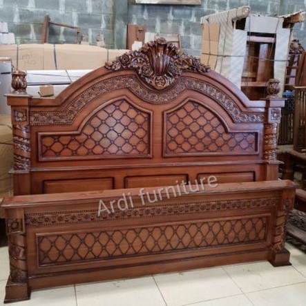 Dipan kayu jati ukir Jepara ranjang tempat tidur ukir kayu jati