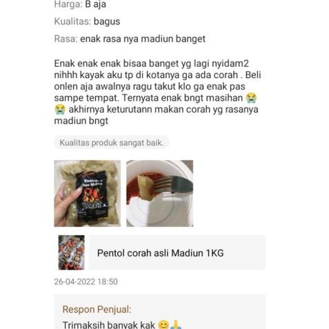 

3.15 Sell✔️ Pentol corah khas Madiun 1KG | NEW | REBORN | Rilis | New event