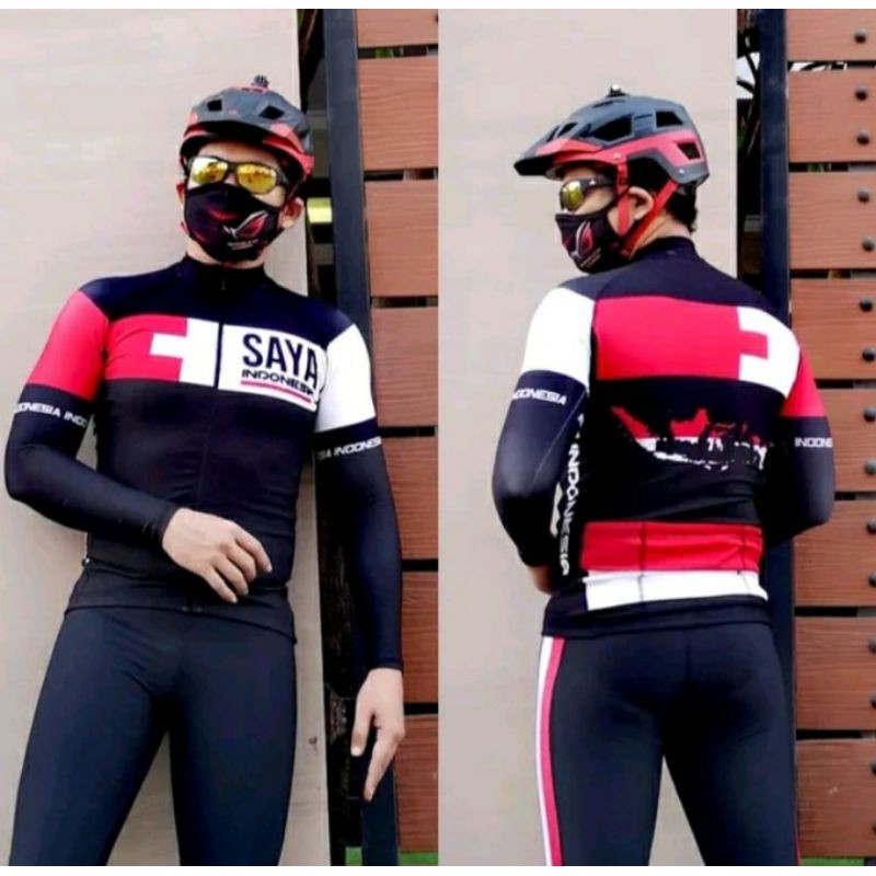 Baju Sepeda Jersey Longsleeve Sxb Sport Indonesia One Road Bike Gowes Bycicle