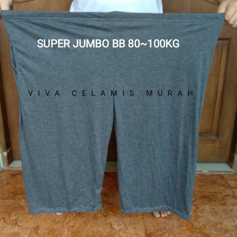 SUPER JUMBO Celana Pendek Wanita- Celana Tidur- Celana Pendek Sehari-hari -Kaos Rayon Adem Nyaman