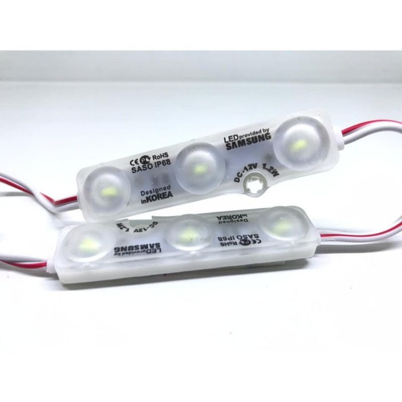 Jual (COD) SAMSUNG Lampu LED 12v DC 3 Mata 12v Volt Module Ori Lampu 3 ...