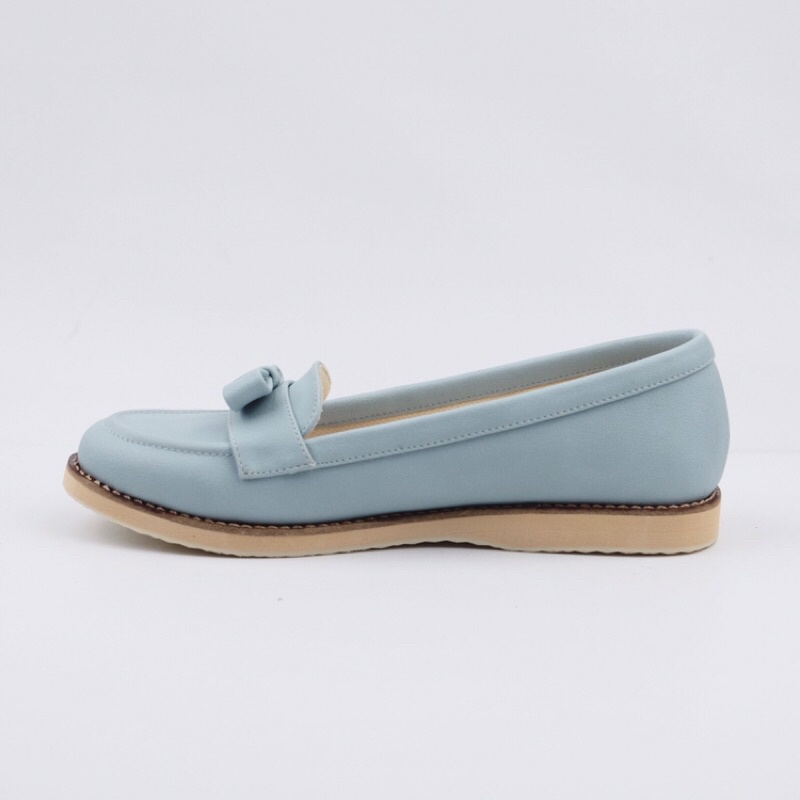 [SIAP KIRIM] BRShoes3 Biru Sepatu Kerja Casual Flat Wanita