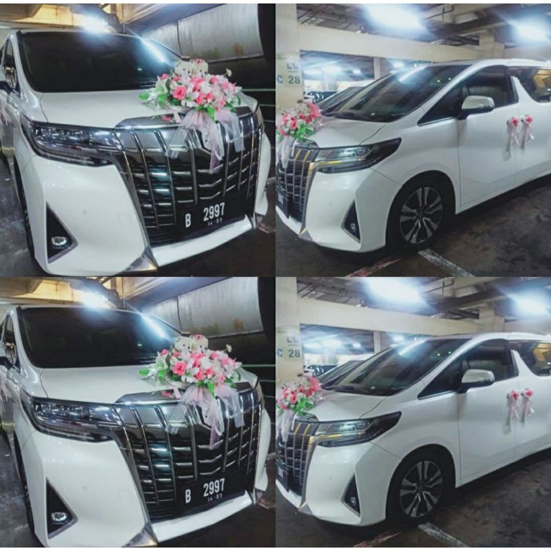 hiasan bunga mobil pengantin/ bunga mobil pengantin/dekorasi mobil pengantin