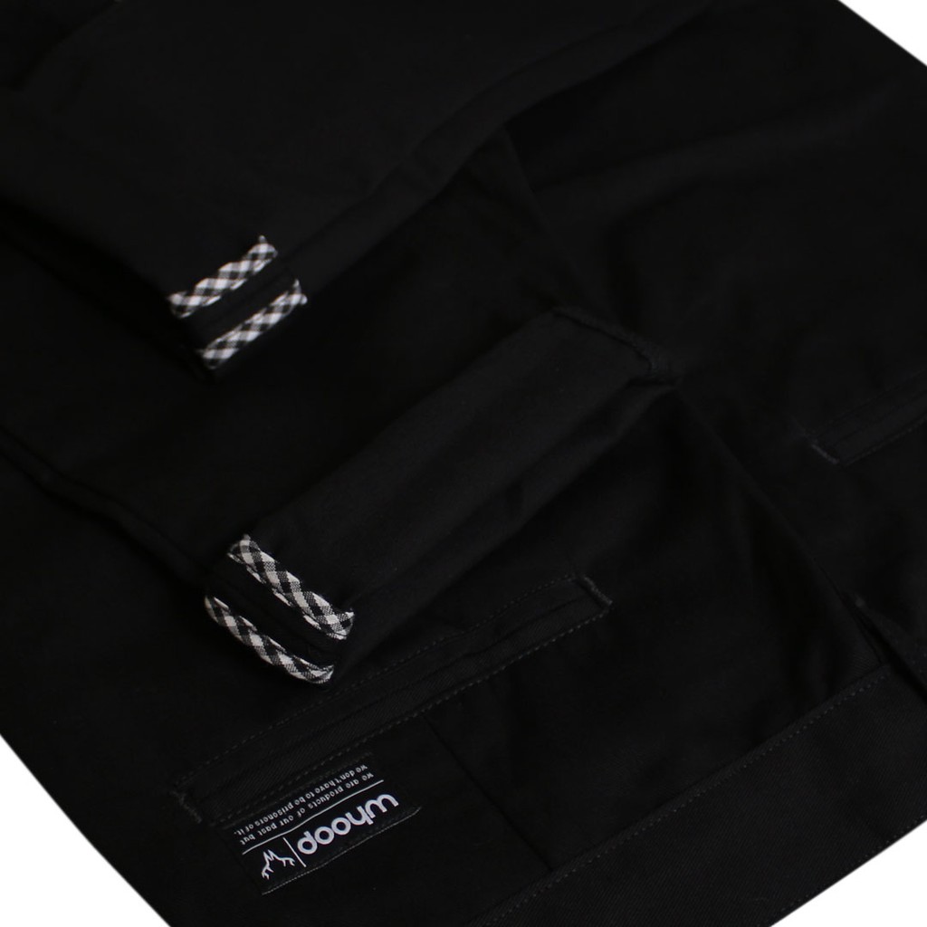 Whoopculture &quot;Muntjac&quot; Black Checkerboard Chino