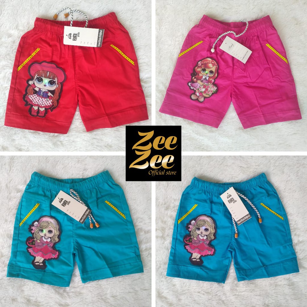 Celana hotpant anak LOL LED Nyala / Celana pendek anak harian / Candy pant usia 1-5 tahun.