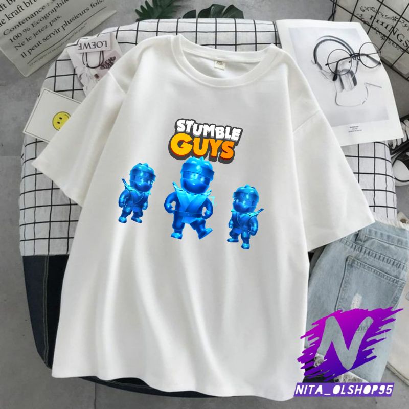 baju anak stumble guys kaos anak stumble guys atasan anak laki laki premium tiga ninja