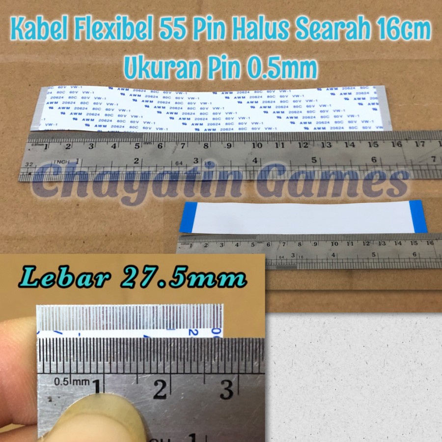 Kabel Flexibel 55 Pin Halus Searah Panjang Sesuai Varian Yang Diorder Ukuran Pin 0.5mm