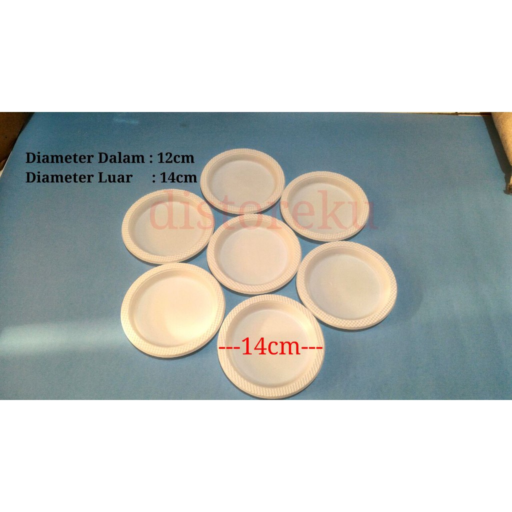 Piring Plastik KECIL Putih Susu P6 Plate makan kue ultah ...