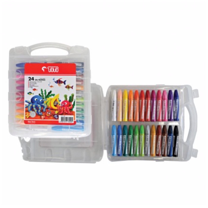 

PASTEL-DRY-OIL- TITI KRAYON MINYAK 24 WARNA - CRAYON 24 COLORS OIL PASTELS -OIL-DRY-PASTEL.