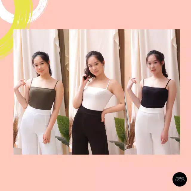 M-XXL Square Tanktop Wanita Camisole Tank Top, Her Square Tanktop