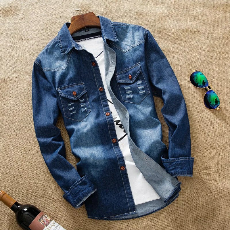 KEMEJA MUSTANG JEANS WASH