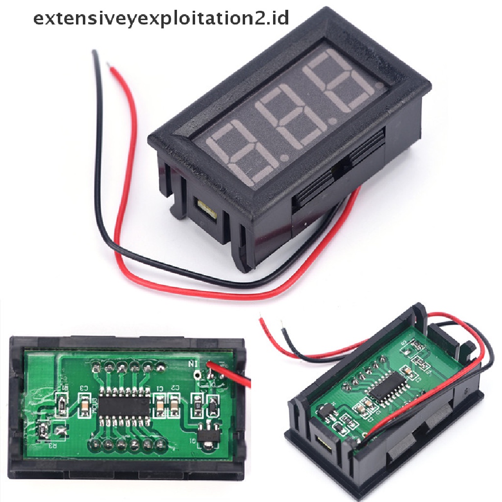 Tester Voltmeter Pengukur Tegangan Aki Digital Mini Dc 0-30v Untuk Mobil