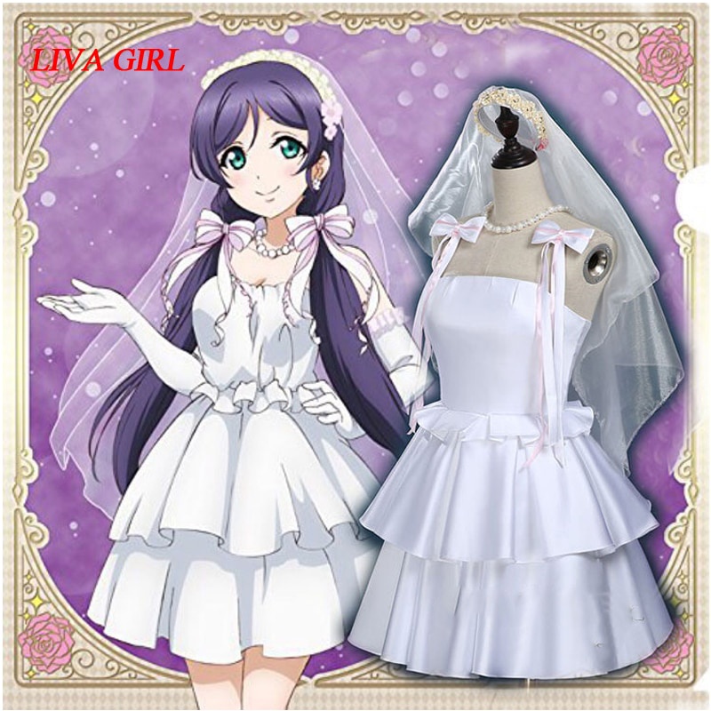 PREORDER Japanese Anime Lovelive Nozomi Tojo White Dress Cosplay Costume Cosplay custom made for You