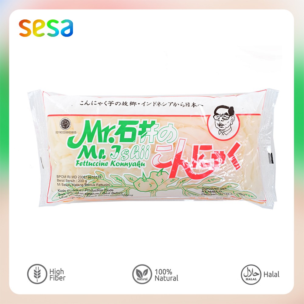 

MR. ISHII Fettuccine Konnyaku 200gr - Vegan Friendly & Bebas Gluten