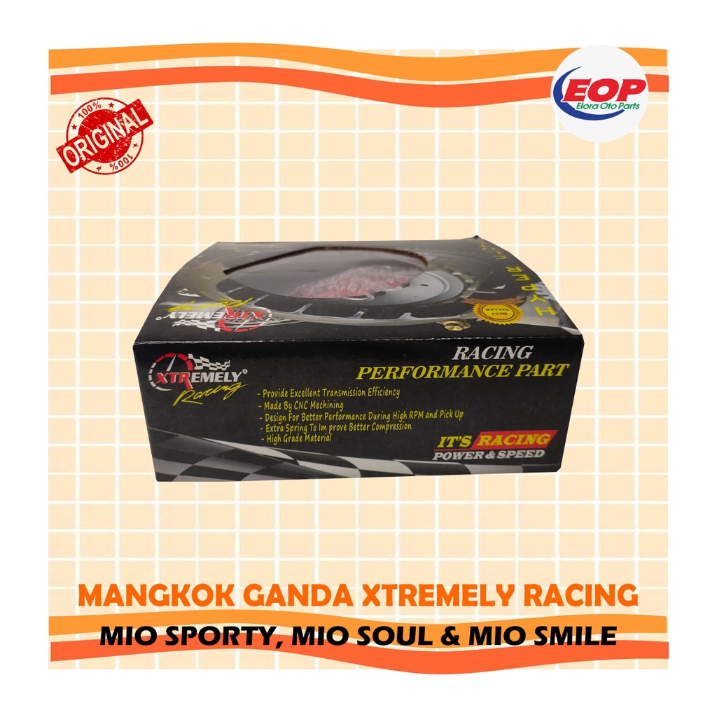 Mangkok Ganda XTR Xtremely Racing Mio Smile, Sporty Karbu Original