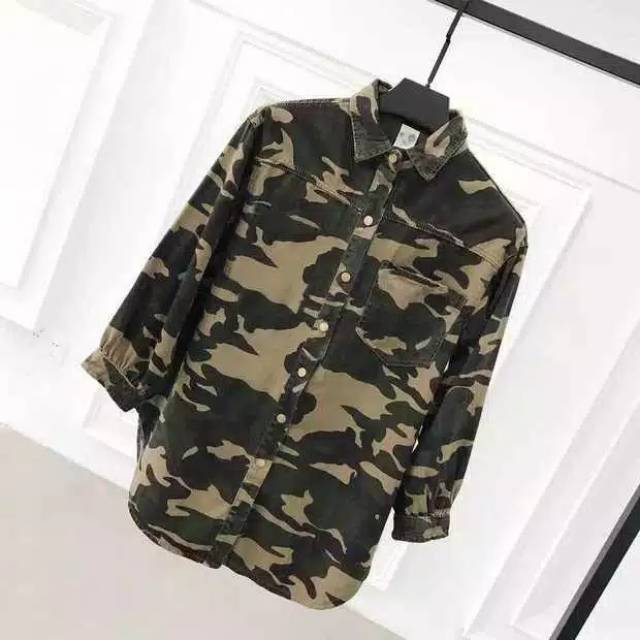 HEM ARMY XL / ARMY OUTER / BIGSIZE / XL /JUMBO / KEMEJA LORENG