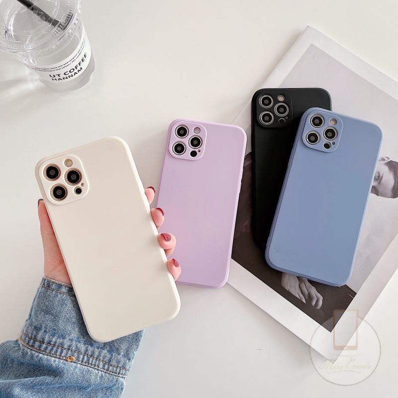 Xiaomi MI 10 11 Lite 10T Redmi 10 9A POCO M3 Pro F3 Poco X3 NFC Soft Case Xiaomi Note10 Note9 Note8 Note10s Note10pro Note Note10promax Redmi 9 9T 9C NFC Poco M3 Poco X3 Pro Color Macaron Straight Cube Soft Case