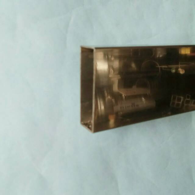 Hollow Stainless Steel Mirror / Hairline 2cm x 6cm Tebal 1mm