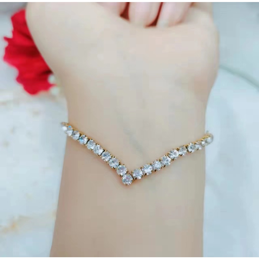 Gelang Titanium Mata Full Perhiasan Fashion