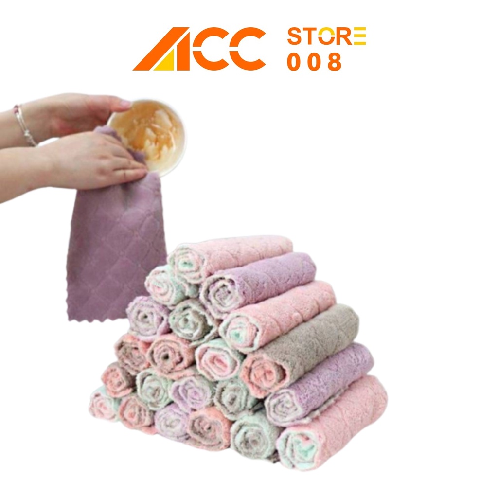 Kain Lap Piring H303 Anti Minyak Coral Fleece Kain Lap Dapur Microfiber Serap Air ACC