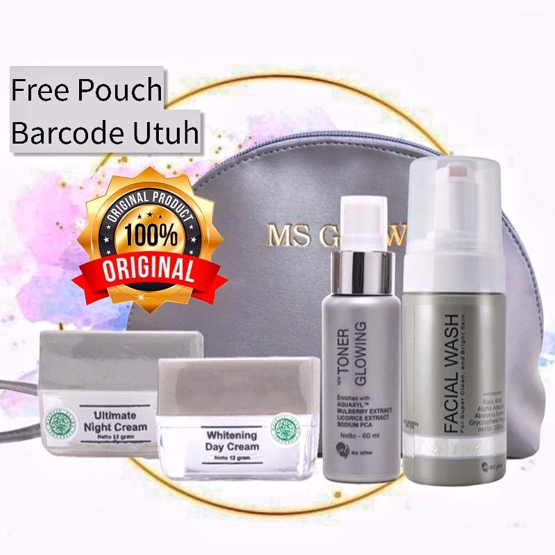 (FREE Totebag)Ms Glow Original Paket Whitening /White Cell DNA/Paket Acne/ Paket Luminous /Paket Ult