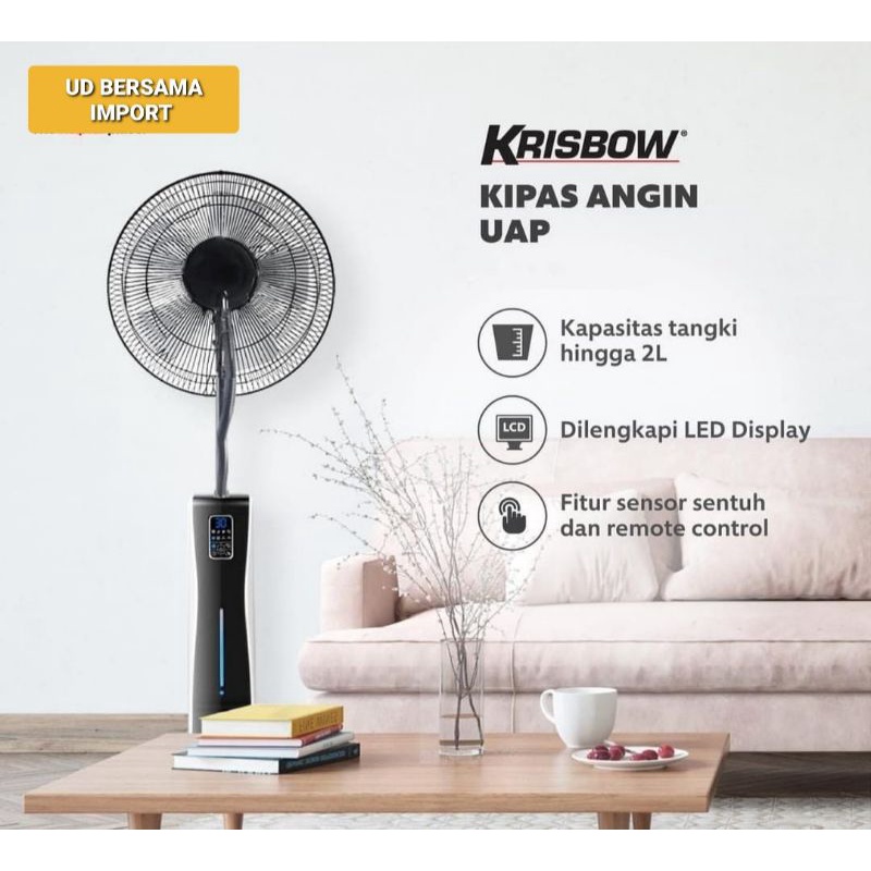 kipas angin kabut uap air mistyfan krisbow dengan remote