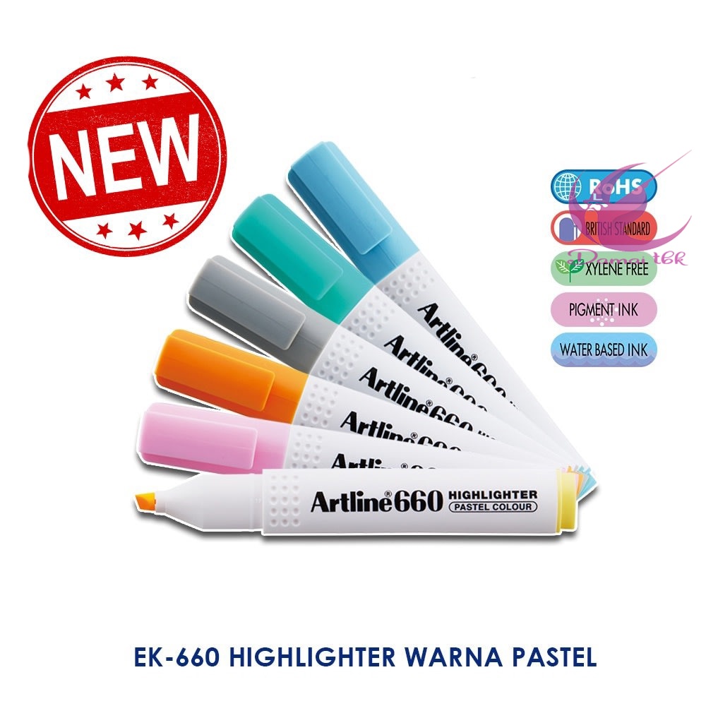 

ARTLINE Spidol Highlighter Marker EK-660 WARNA PASTEL