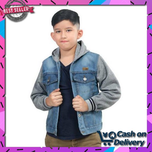 Jaket Levis Anak | Jaket Anak Perempuan | Jacket Korean Denim Jaket Jeans Anak Laki Kombinasi Keren