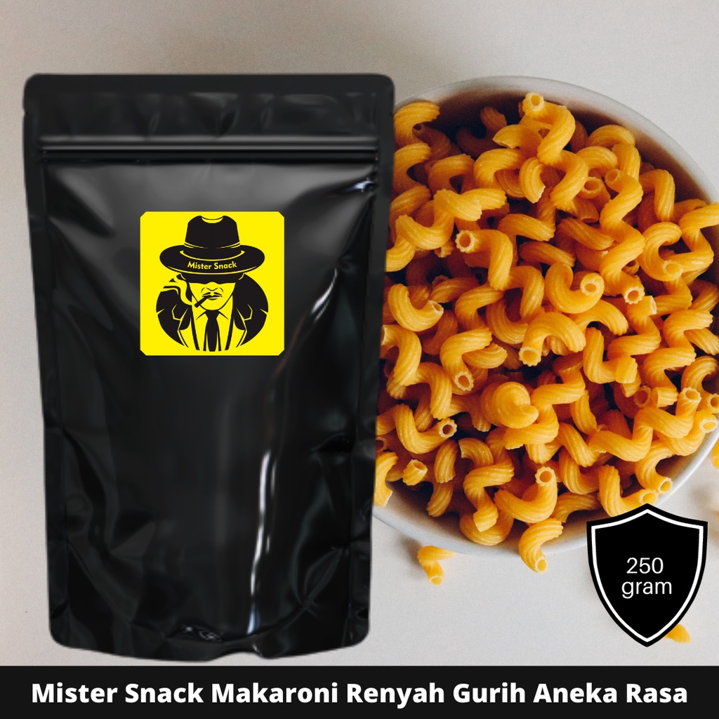 Mister Snack Kerpik &amp; Kerupuk Makaroni Jagung Bakar Renyah Gurih Premium Standing Pouch Kemasan 500 Gram