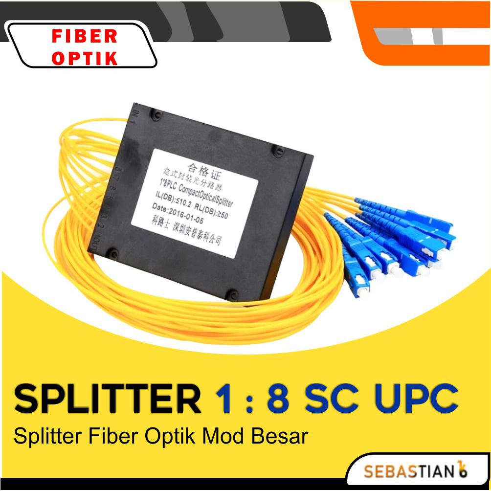 Jual Passive Splitter 1:8 Modular Fiber Optik Pasif Spliter SC UPC ...