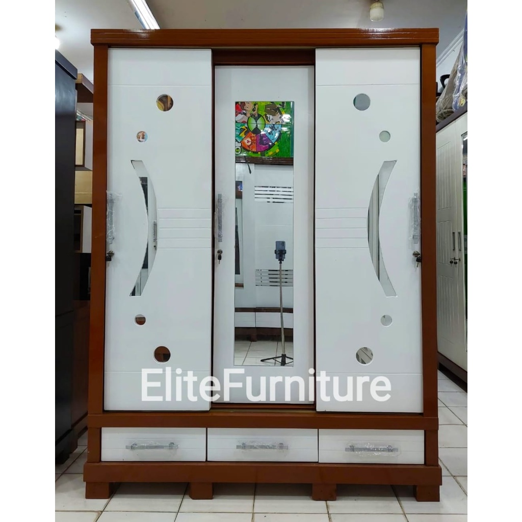 Lemari Pakaian Baju 3Pintu Multitriplek , lemari sleding 3pintu / Lemari Pakaian Sleding / Lemari Ba