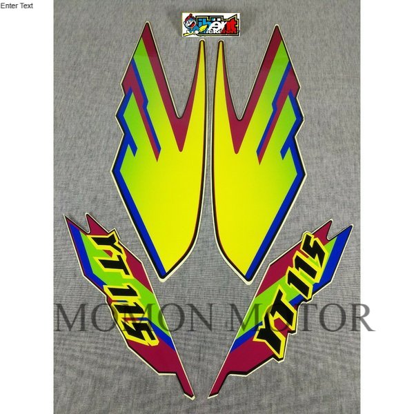 STICKER YT 115 HIJAU STRIPING LIS STANDAR  YAMAHA  YT115