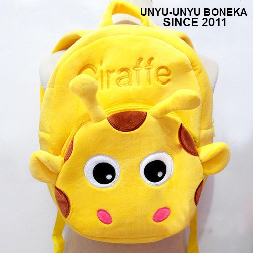 ransel anak boneka besar L tk sd paud smp boneka animal monkey monyet sapi bee lebah gajah  jerapah