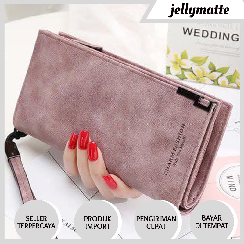 DOMPET WANITA PANJANG GIANNA WA004P3 FASHION KULIT PREMIUM BESAR - JAKARTA