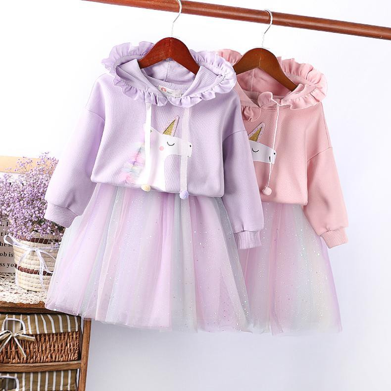 SALE SSP29-Baju Anak Setelan Set Unicorn Hoodie Sweater