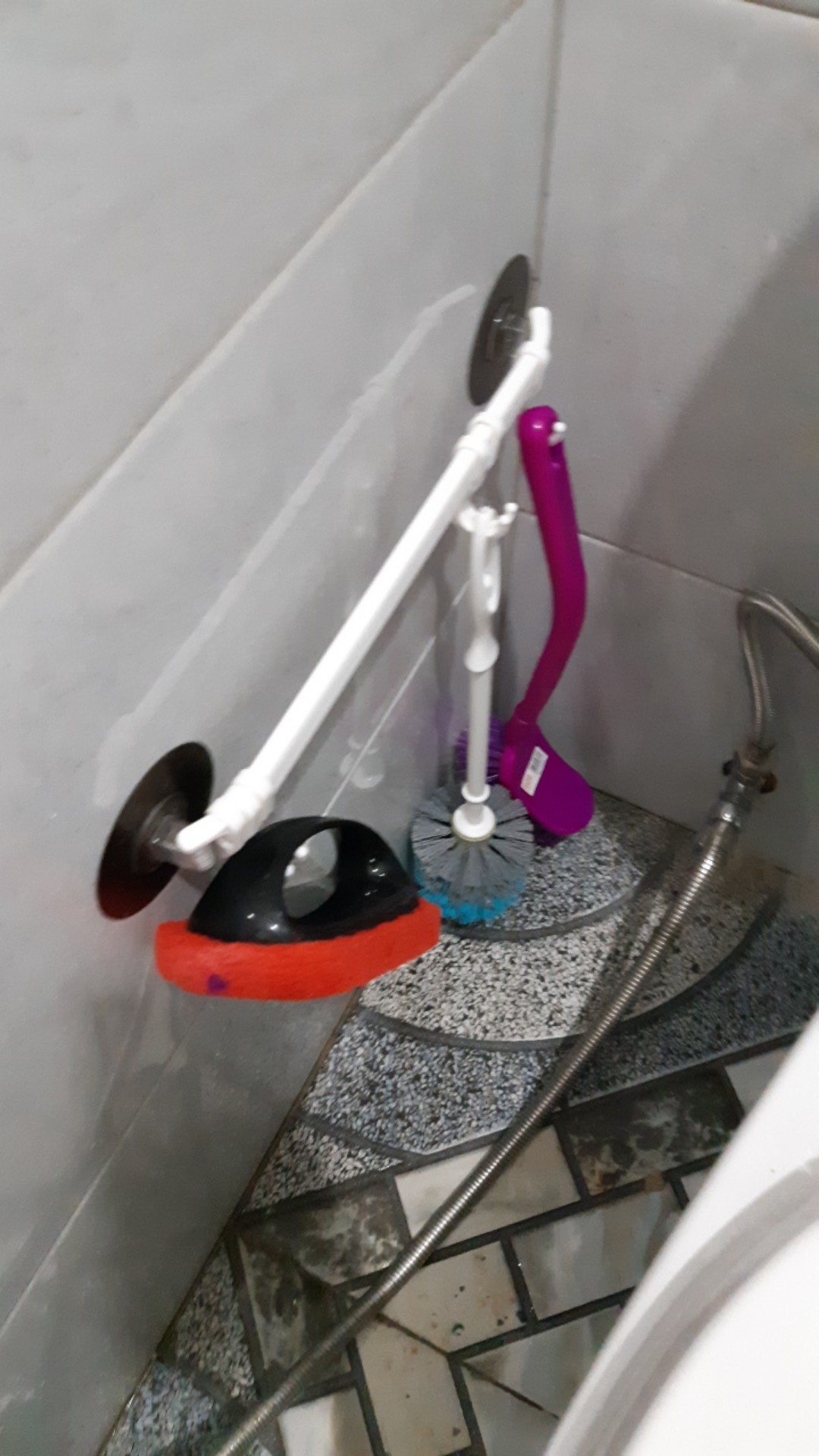 Hh047 Gantungan 6 Hooks Hanger Dapur Kamar Mandi Bebas Paku Stiker Pvc