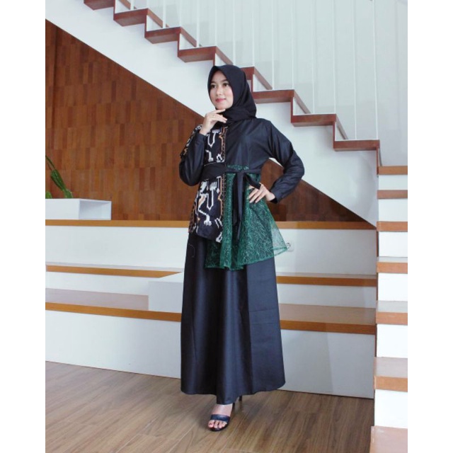 GAMIS SONGKET TORAJA KOMBINASI BRUKAT TILE MUTIARA BATIK