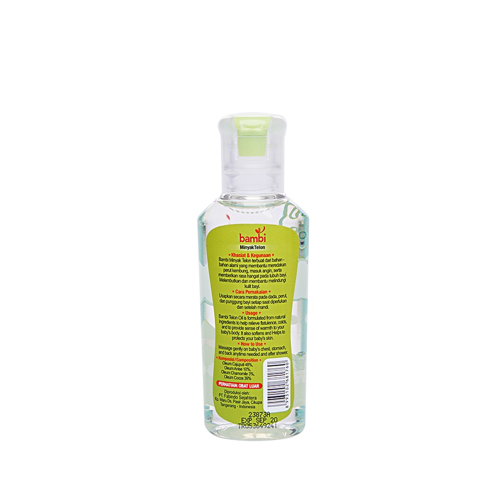 Bambi Baby Minyak Kulit Bayi Minyak Telon Oleum Chamomile 60ml