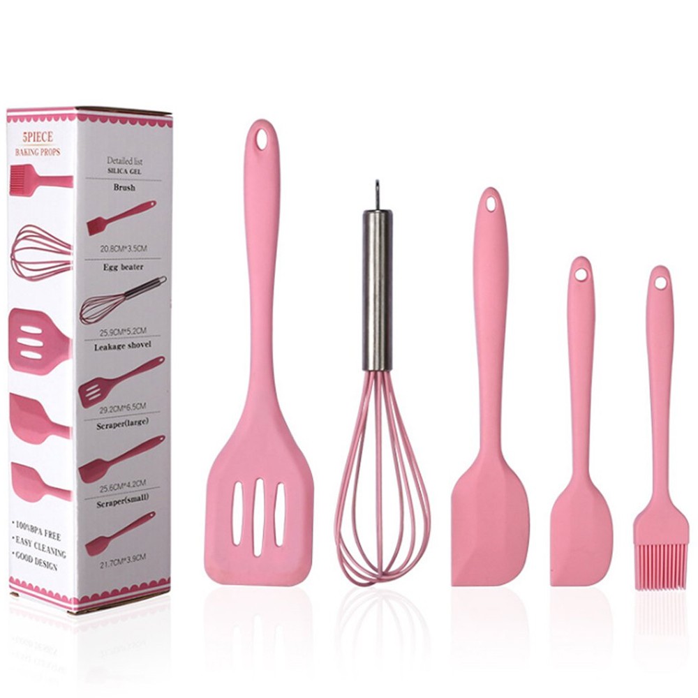 Silicone Cooking Tool Sets 5 in 1 - alat masak dan aksesoris bikin kue