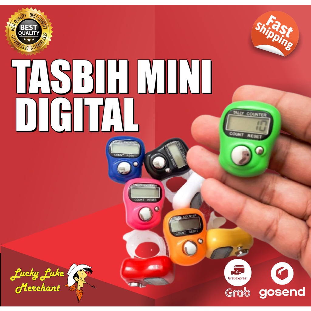 Digital Tasbih Jari Mini Counter Wiridan Tali Tasbeh Ibadah