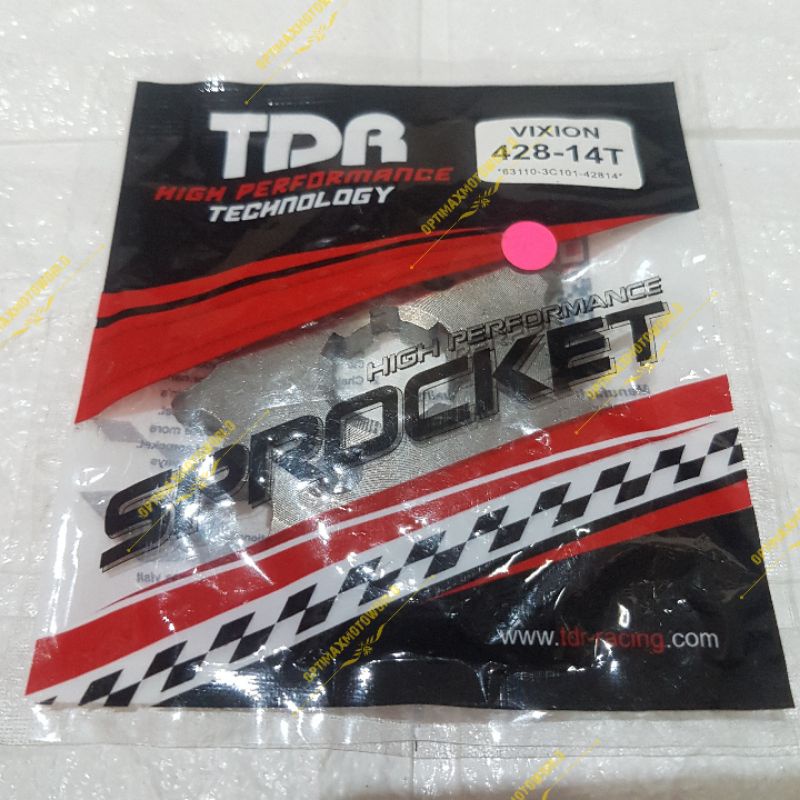 GEAR DEPAN SILVER VIXION UKURAN 428 13T 428 14T 428 15T TDR ORIGINAL