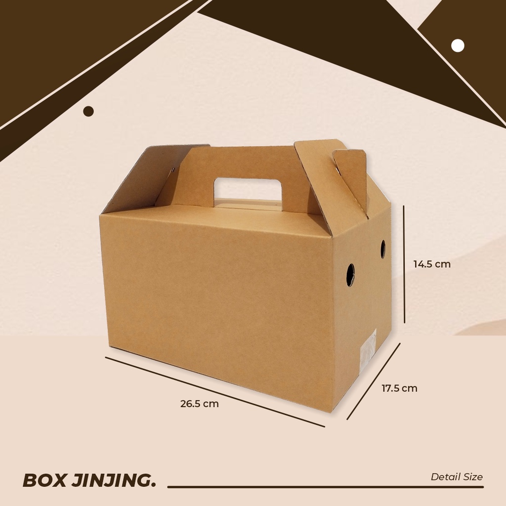 

BOX JINJING UK. 26.5 x 17.5 x 14.5 cm - Jinjing/Karton/Packaging/Boxbuah/Buah/Parcel/Souvenir/BoxTekstil/BoxSnack/Snackbox