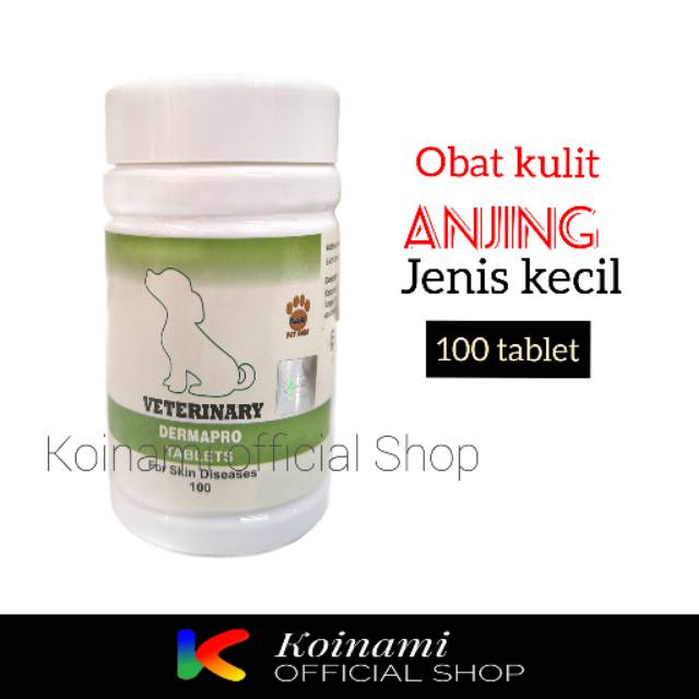 DERMAPRO puppy 100 tablet / raid all / obat jamur scabies anjing kecil / dog / mini / veterinary