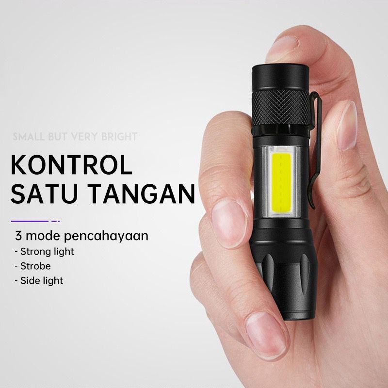 SENTER SWAT MINI ZOOM SENTER POLICE LED COB Recharge VA-511